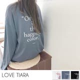 2019春新作 バック英字ロゴTシャツ | LoveTiara | 詳細画像1 