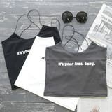 新作 英字ロゴ細ストラップキャミソール ショート丈 | MILIMILI  | 詳細画像10 