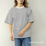 ホワイト×ブラック | Tシャツ メンズ 半袖 | ローコス