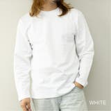 ホワイト | 長袖Tシャツ メンズ クルーネック | ローコス