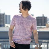 ミックスレッド | 半袖Tシャツ メンズ Vネック | ローコス