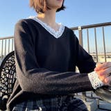 ニットトップス レース切り替え レディース | LTL | 詳細画像50