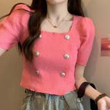 スイカレッド | ニット レディース 半袖 | LTL