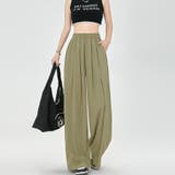 ブラウン | 夏服 ワイドパンツ サマーパンツ | LTL