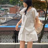 半袖ブラウス レディース ストライプ柄 | LTL | 詳細画像4 