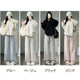裏起毛パンツ 千鳥格子 ワイドパンツ | LTL | 詳細画像2