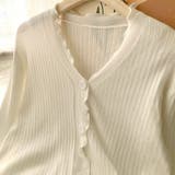Vネックニットカーディガン メロウフリル ニット | LTL | 詳細画像9 