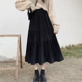ブラック | プリーツスカートロング黒 無地スカート ひざ下 | LTL