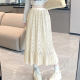 ベージュ | マーメイドスカート ランダムプリーツ レディース | LTL