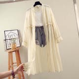 ベージュ | シアーカーディガン秋でもUV対策 シフォンカーディガン 9分袖カーディガン | LTL
