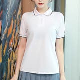 配色ライン襟付き 半袖 Tシャツ | LTL | 詳細画像6 