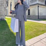 グレー | ニットセットアップ レディース 秋冬 | LTL