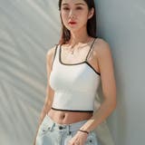 ホワイト | キャミソール カップ付 キャミタンクトップ | LTL