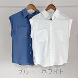 vネックブラウス スキッパーブラウス オフィス | LTL | 詳細画像2