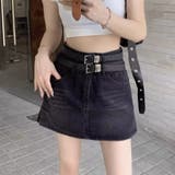 デニムミニスカート ダブルベルト レディースデニムスカート | LTL | 詳細画像20 