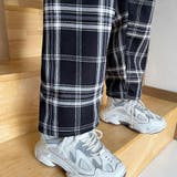 裏起毛パンツ チェック柄パンツ ワイドパンツ | LTL | 詳細画像11