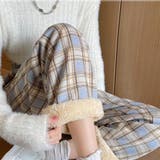 裏起毛パンツ チェック柄パンツ ワイドパンツ | LTL | 詳細画像13