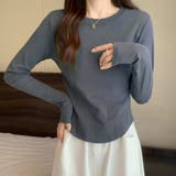グレー | Tシャツ レディース 丸首 | LTL