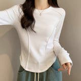 ホワイト | Tシャツ レディース 丸首 | LTL