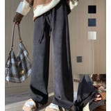 裏起毛ワイドストレートパンツ 裏起毛パンツ ワイドパンツ | LTL | 詳細画像1