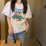 春夏新作 半袖ロゴ Tシャツ トップス カットソー ホワイト 韓国ファッション | luby | 詳細画像2 