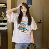 春夏新作 半袖ロゴ Tシャツ トップス カットソー ホワイト 韓国ファッション | luby | 詳細画像3 