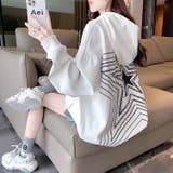 ホワイト | 秋物新作 長袖カジュアルトレーナ ブルゾン | luby