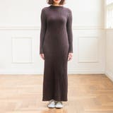 秋冬物 リブニットロングワンピース 長袖ロングワンピース | luby | 詳細画像20
