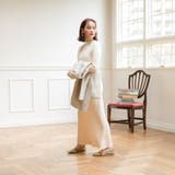 秋冬物 リブニットロングワンピース 長袖ロングワンピース | luby | 詳細画像3