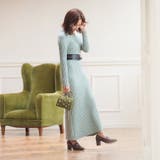 秋冬物 リブニットロングワンピース 長袖ロングワンピース | luby | 詳細画像5