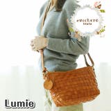ブラウン | ズッケロ フィラートカウレザーメッシュショルダーバッグ | Lumie