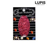 レッド | ホログラムシェルシートネイルシール | LUPIS