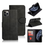 ブラック | シンプルレザーiPhone用手帳型ケース【iPhoneXR iPhone11 i… | LUPIS