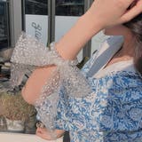 刺繍レースリボンパールヘアゴム【ヘアアクセサリー】 | LUPIS | 詳細画像6 