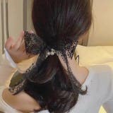 刺繍レースリボンパールヘアゴム【ヘアアクセサリー】 | LUPIS | 詳細画像7 