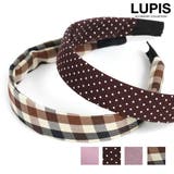 ドット×チェック柄カチューシャ【ヘアアクセサリー】 | LUPIS | 詳細画像1