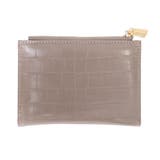 ベージュ | クロコ型押し2つ折りウォレット 【財布 小銭入れ | LUPIS