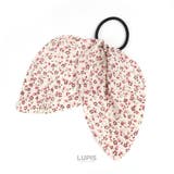 アイボリー | 小花柄リボンヘアゴム  | LUPIS