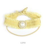 イエロー | パールポイントフリルリボンヘアゴム【ヘアアクセサリー】 | LUPIS
