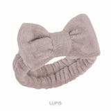 グレージュ | ふわもこリボンヘアバンド | LUPIS