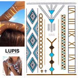 ターコイズチェーンローマンメタリックタトゥーシール | LUPIS | 詳細画像1 