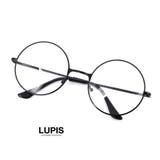 ブラック | メタルフレーム丸メガネ【伊達メガネ メガネ レディース | LUPIS