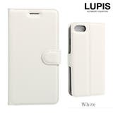 ホワイト | 型押しレザー調iPhone用手帳型ケース | LUPIS