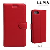 レッド | 型押しレザー調iPhone用手帳型ケース | LUPIS
