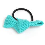 ブルーグリーン | ニット編みリボンヘアゴム 【ヘアアクセサリー ヘアゴム | LUPIS