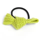 グリーン | ニット編みリボンヘアゴム 【ヘアアクセサリー ヘアゴム | LUPIS