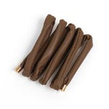 ダークブラウン | レザー調ワイヤーポニー【針金入り 巻きつけるだけ ヘアアクセサリー】 | LUPIS
