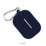ネイビー | カラビナ付きシンプルシリコンAirPodsケース】 | LUPIS