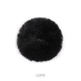 ブラック | シンプルカラーファーシュシュ【小ぶり ヘアアクセサリー】 | LUPIS