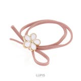 ピンク | フラワー2連ヘアゴム  | LUPIS